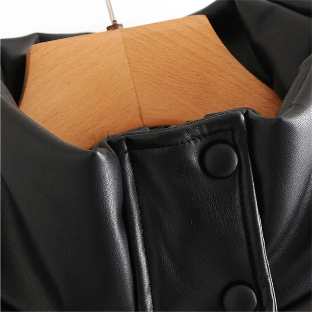 Leather Puffer Jacket - Picture 7 of 10